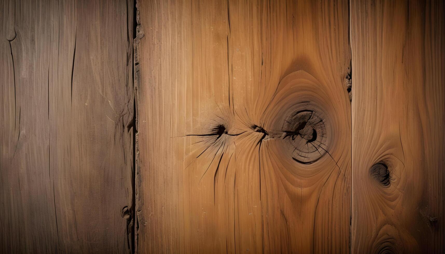 Vertical wooden planks with knots and grain patterns in varying shades of brown photo