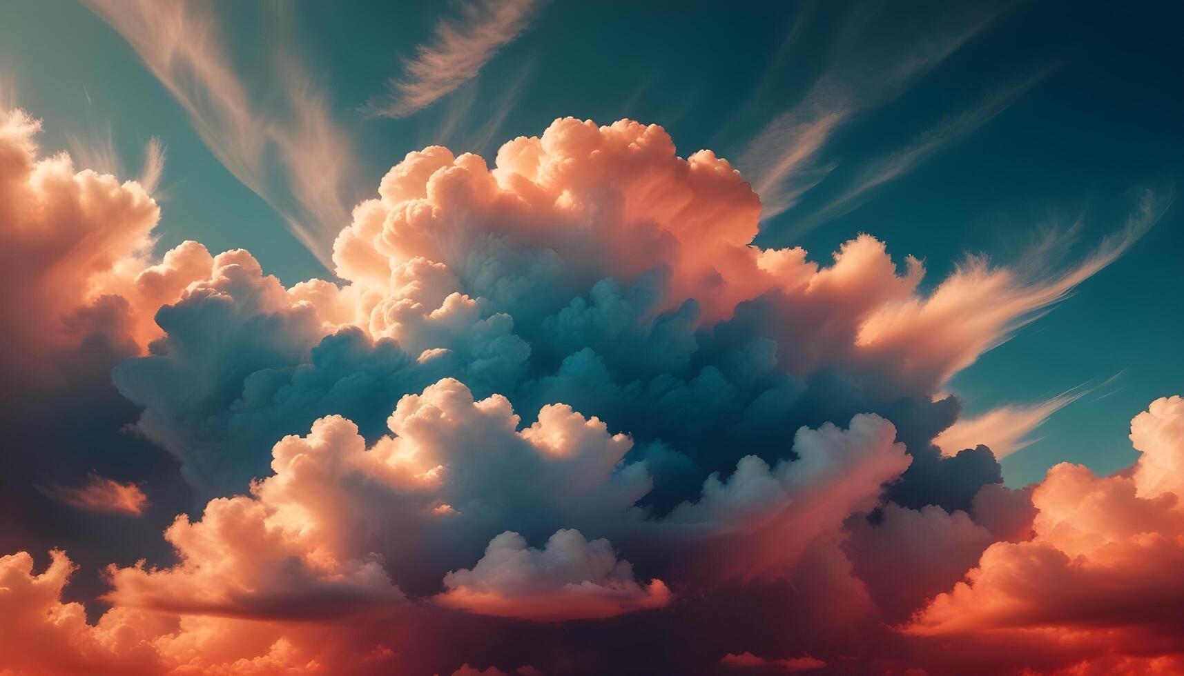 Mesmerizing cloud swirls painting patterns in the sky photo