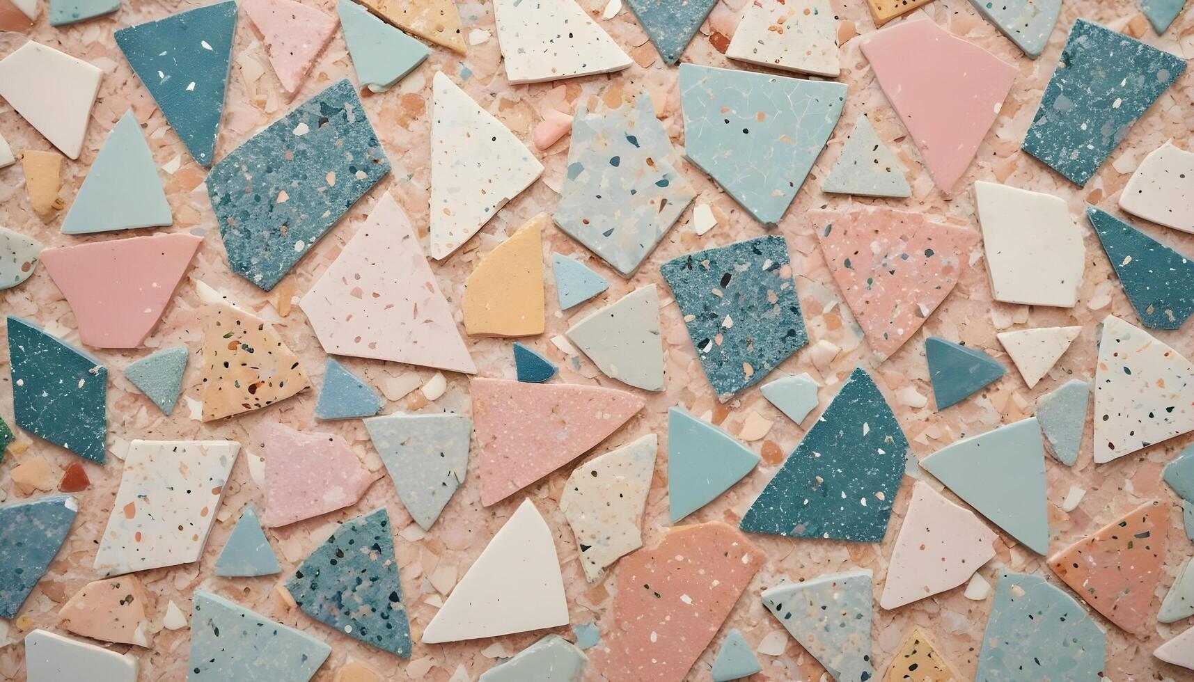 Speckled terrazzo texture with an array of colorful pieces, perfect for artistic and urban inspired spaces photo