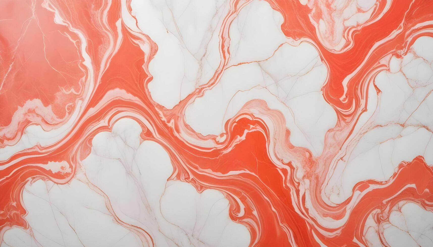 Coral and white marble with a smooth finish, adding elegance to any interior photo