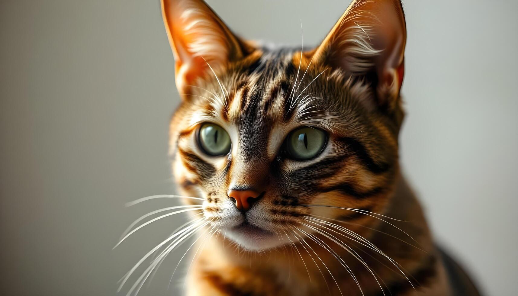 European Shorthair with Short Coat and Calm Demeanor, Softly Lit photo