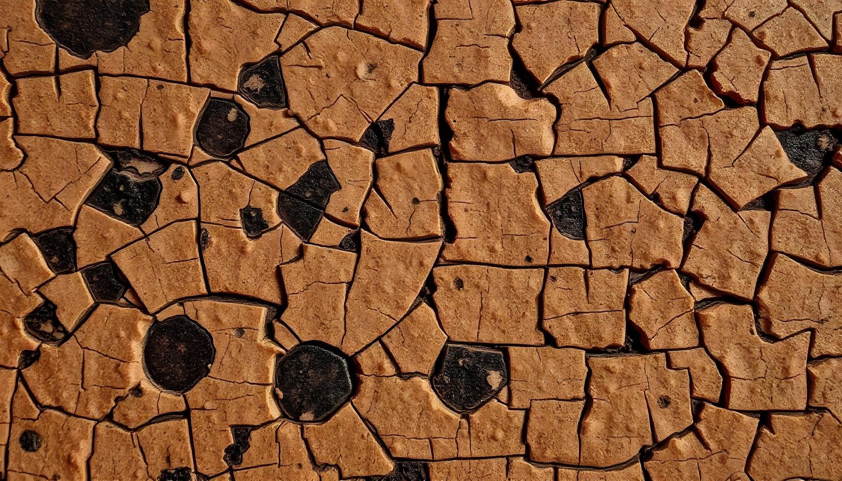 Close up of cork texture, warm brown tones, natural grooves, organic patterns on the surface photo