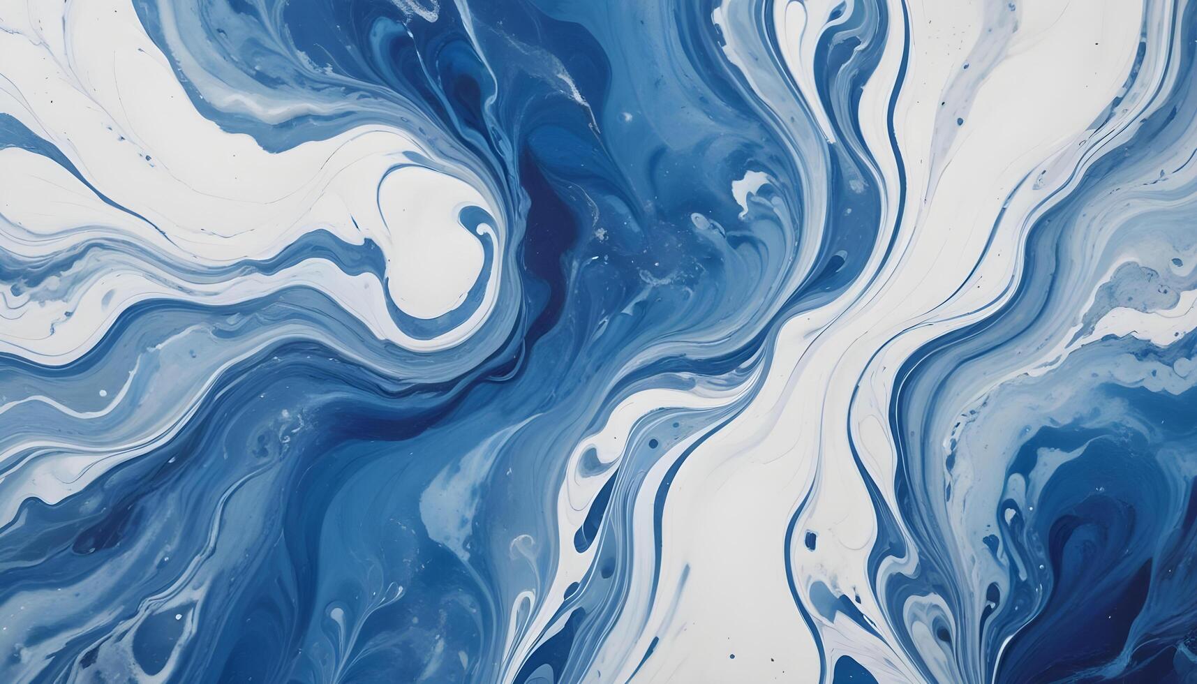 Dynamic blue and white marble pattern with flowing details photo