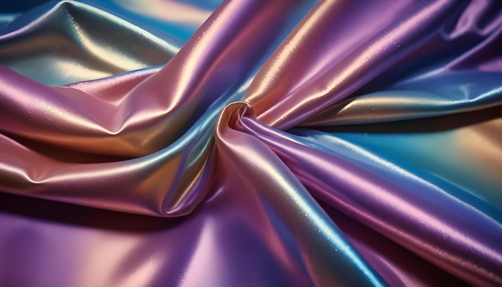 Vibrant and dynamic iridescent fabric texture with a spectrum of colors photo