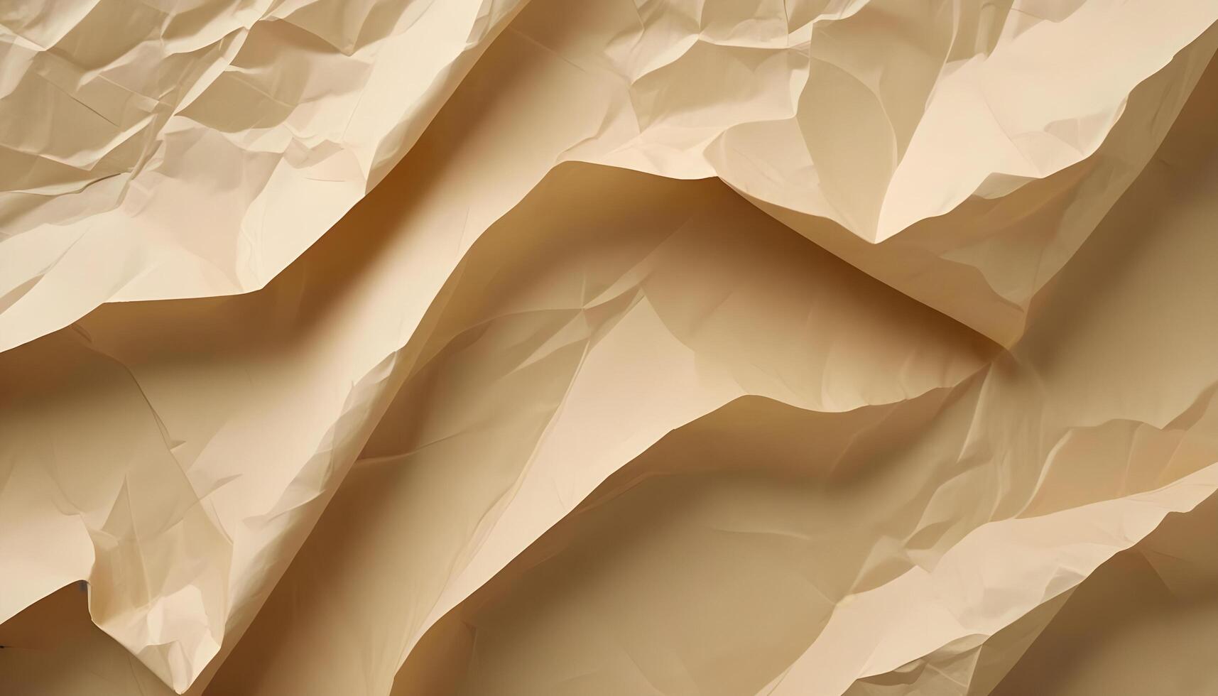 Handmade beige paper with visible fibers and natural wrinkles photo