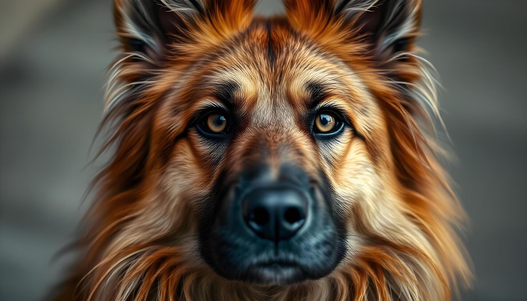 Tervuren with intense gaze and soft fawn coat captured in natural lighting photo