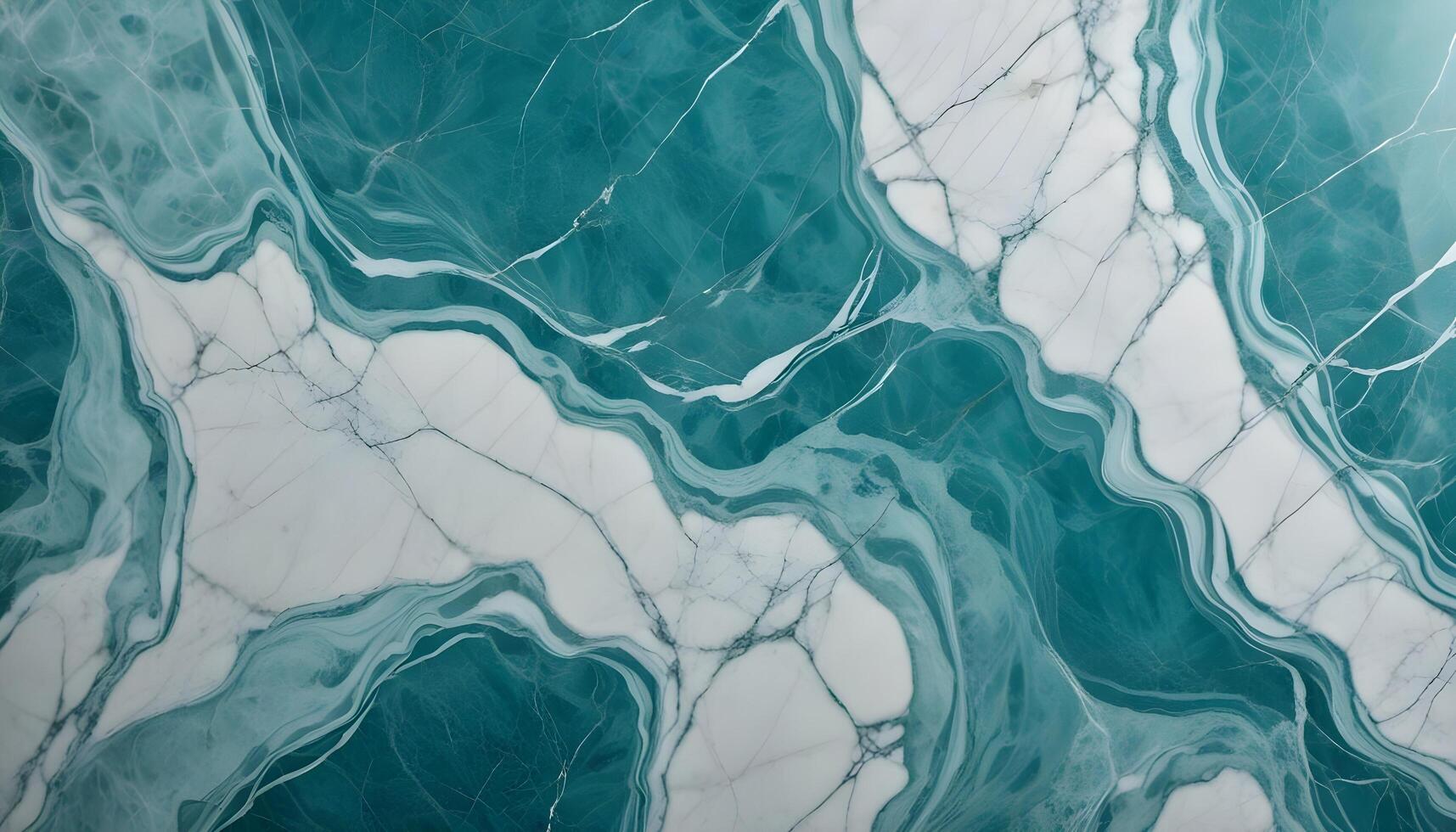 Elegant marble with a striking contrast of teal and white, perfect for creating a refined atmosphere photo