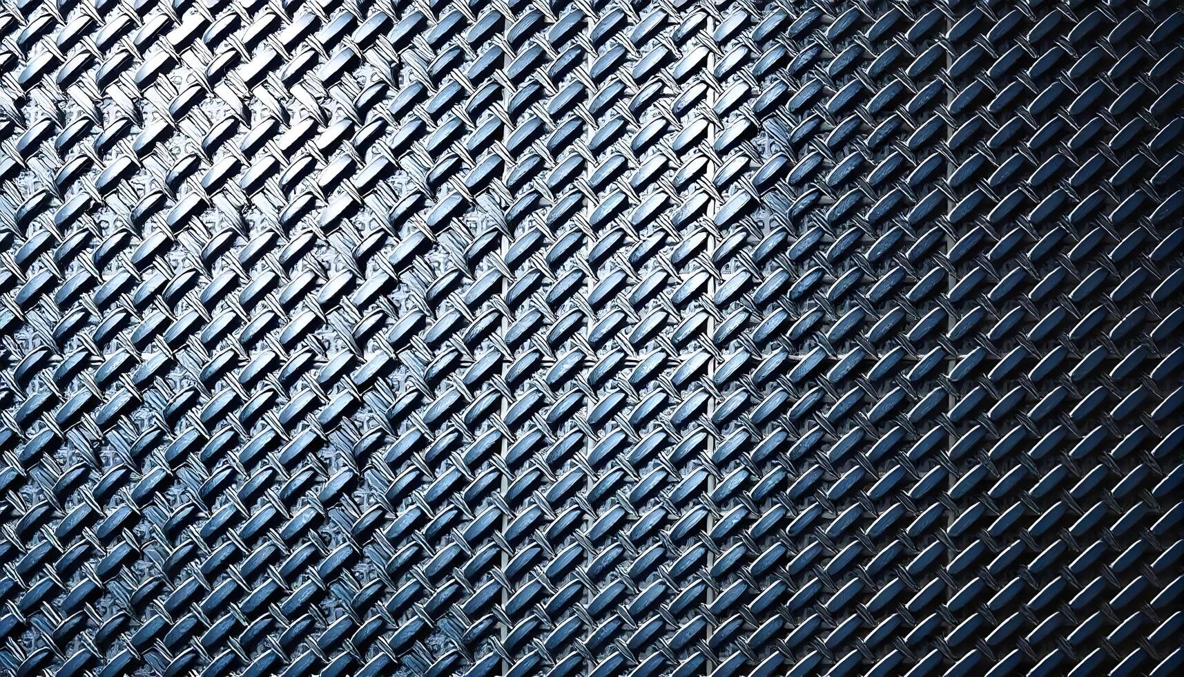 Metal mesh texture with a polished diamond pattern and reflectivity photo