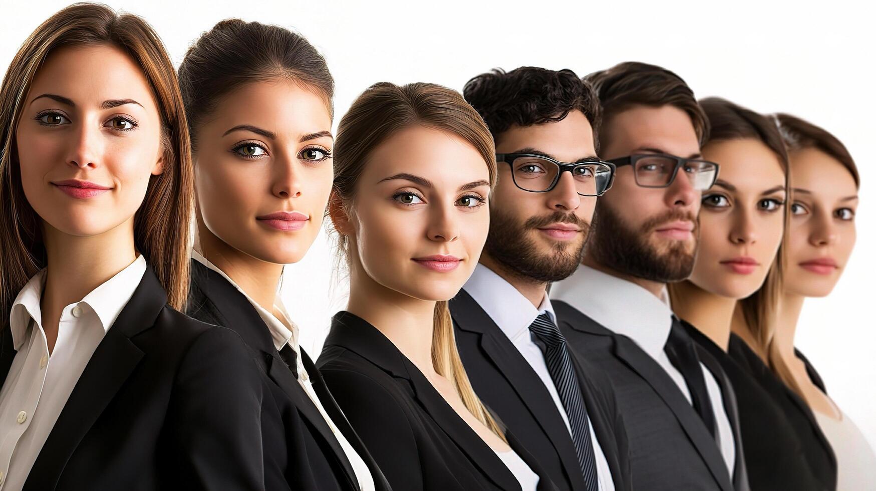 Professional Business Team Portraits in a Stylish Collage Format photo