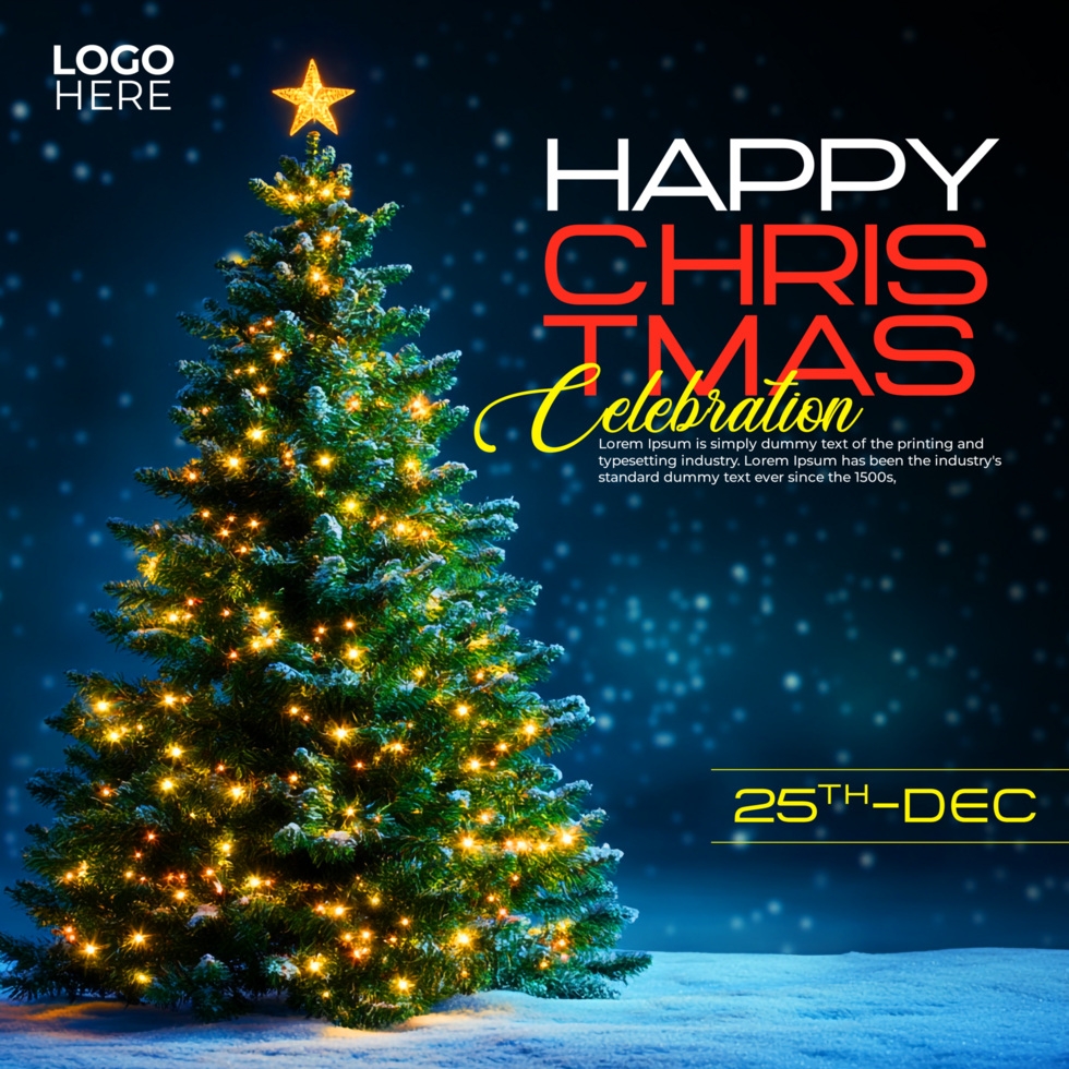 Christmas Night and New Year Countdown Post psd