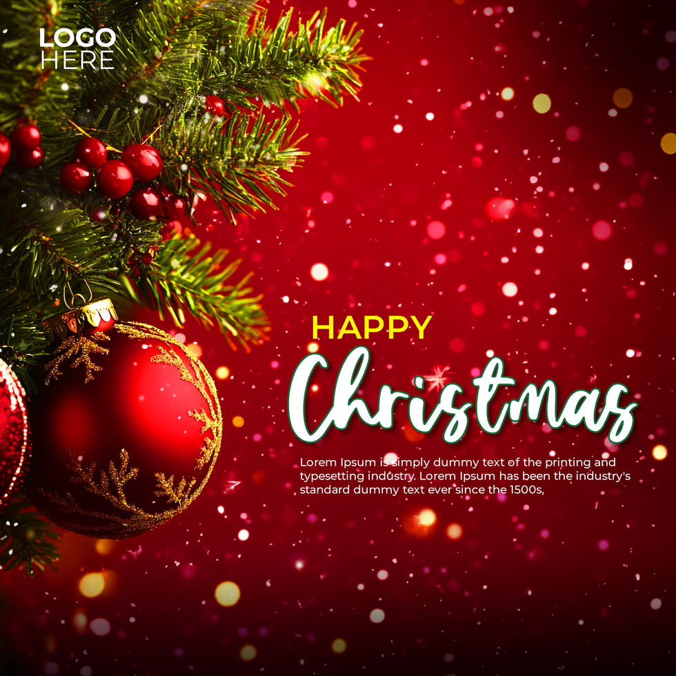Jingle Bells Christmas and New Year Festive Post psd