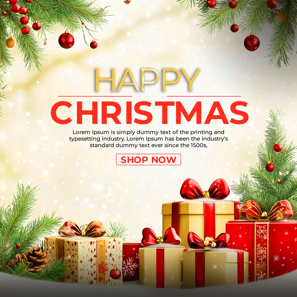 Shiny Christmas Bells and New Year Countdown Post psd