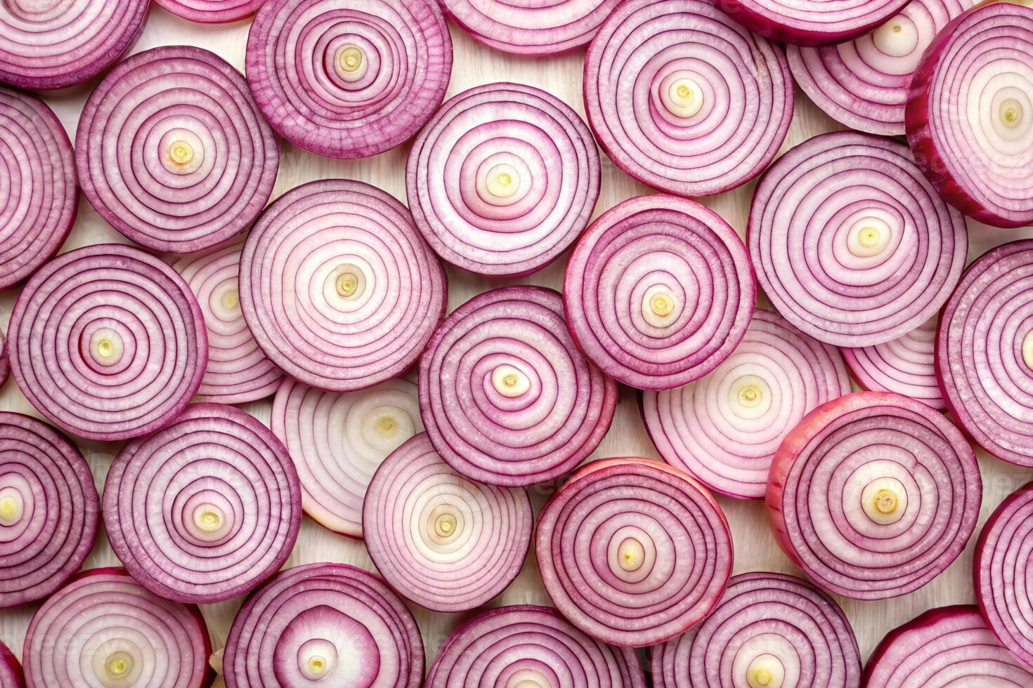 Thin onion rings. Background of thin onion rings. photo