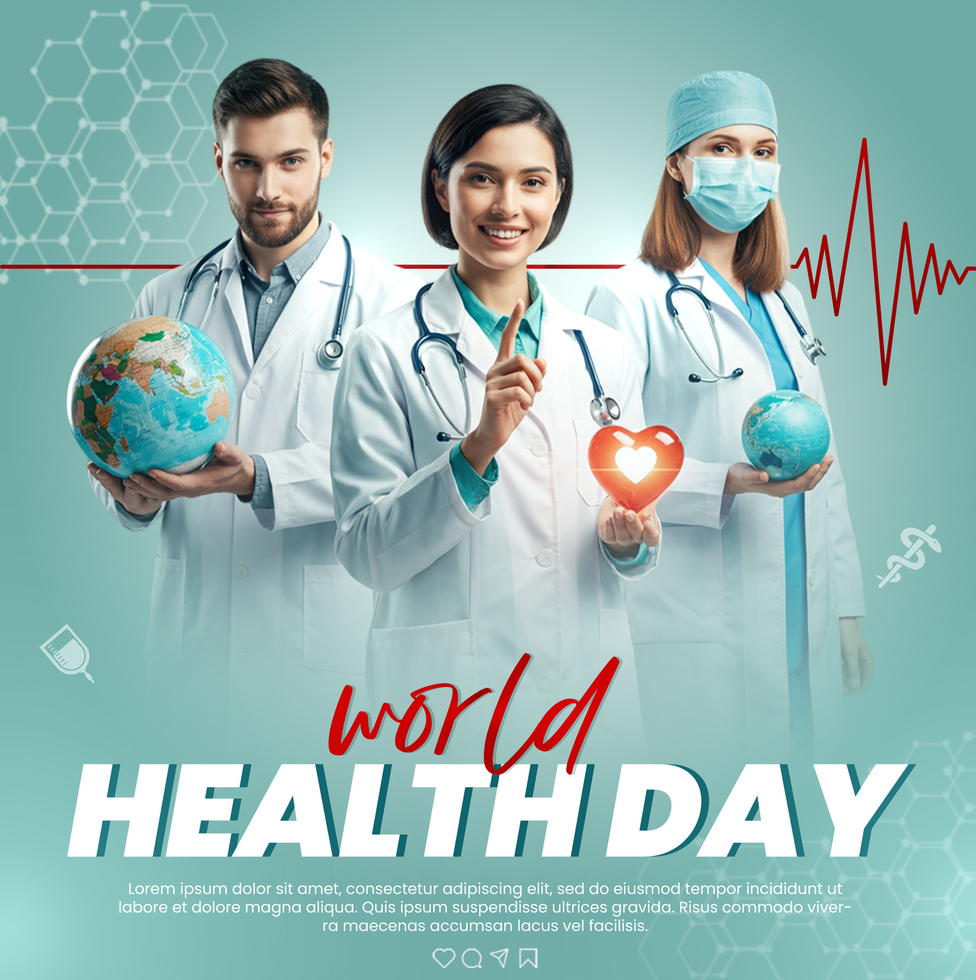 World Health Day Awareness Post With Health Day Background Health day Poster Design psd