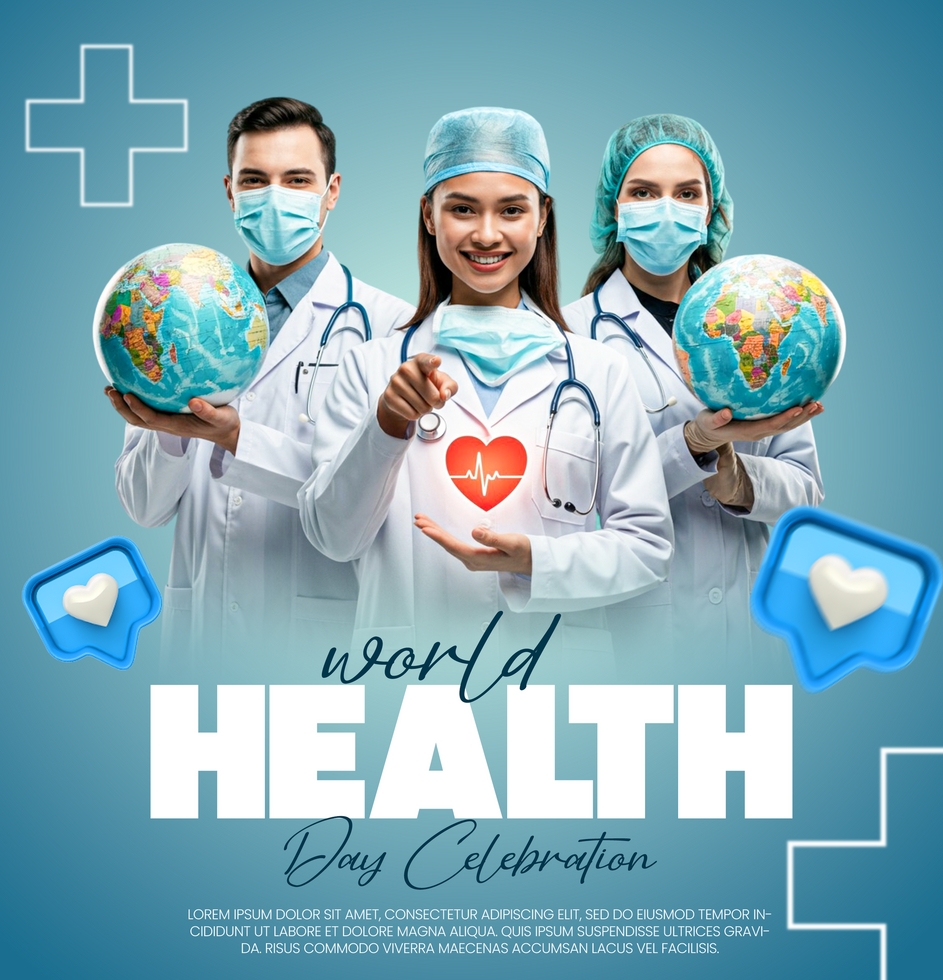 Health Day Awareness Poster With Health Day Background Health day Poster Design For Social Media psd