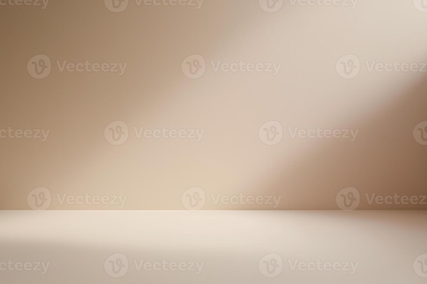 An empty room with a light coming from the wall photo