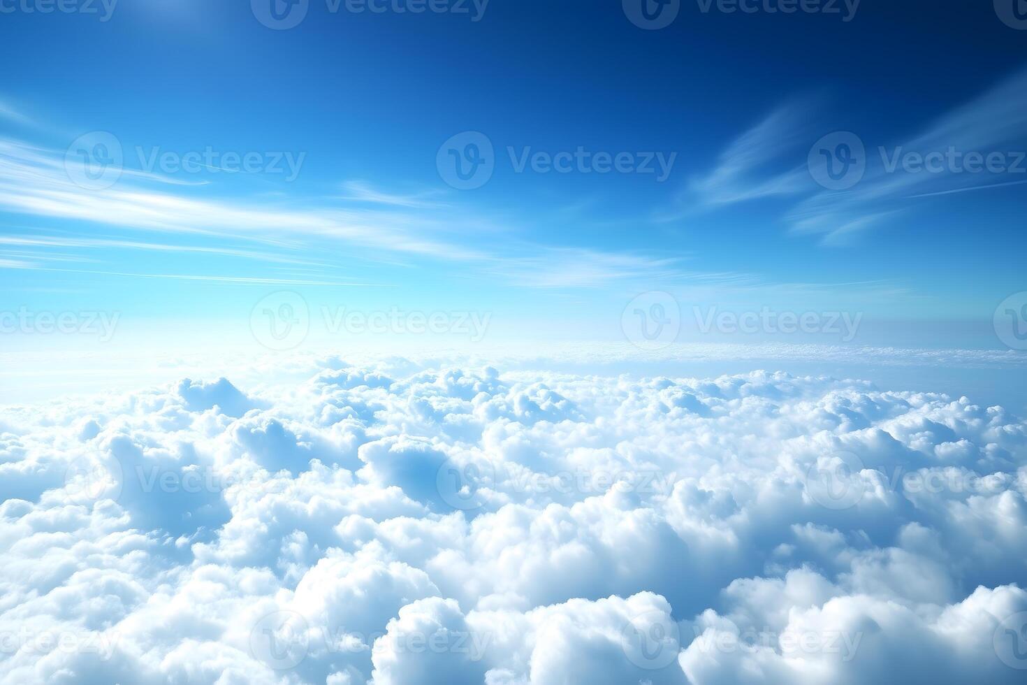 A view of the sky from an airplane photo