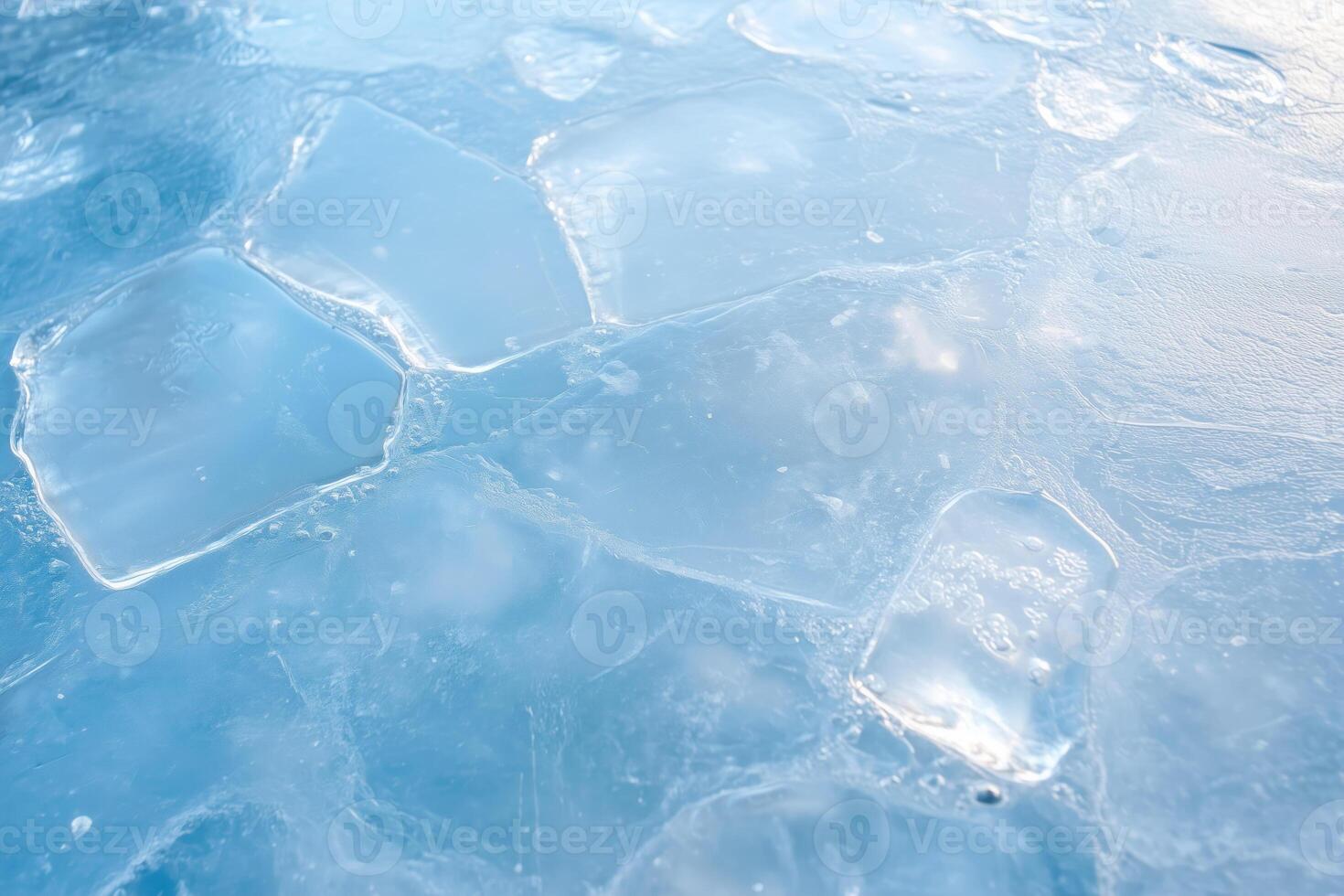 Ice texture. Close-up of frozen water surface. Winter background photo