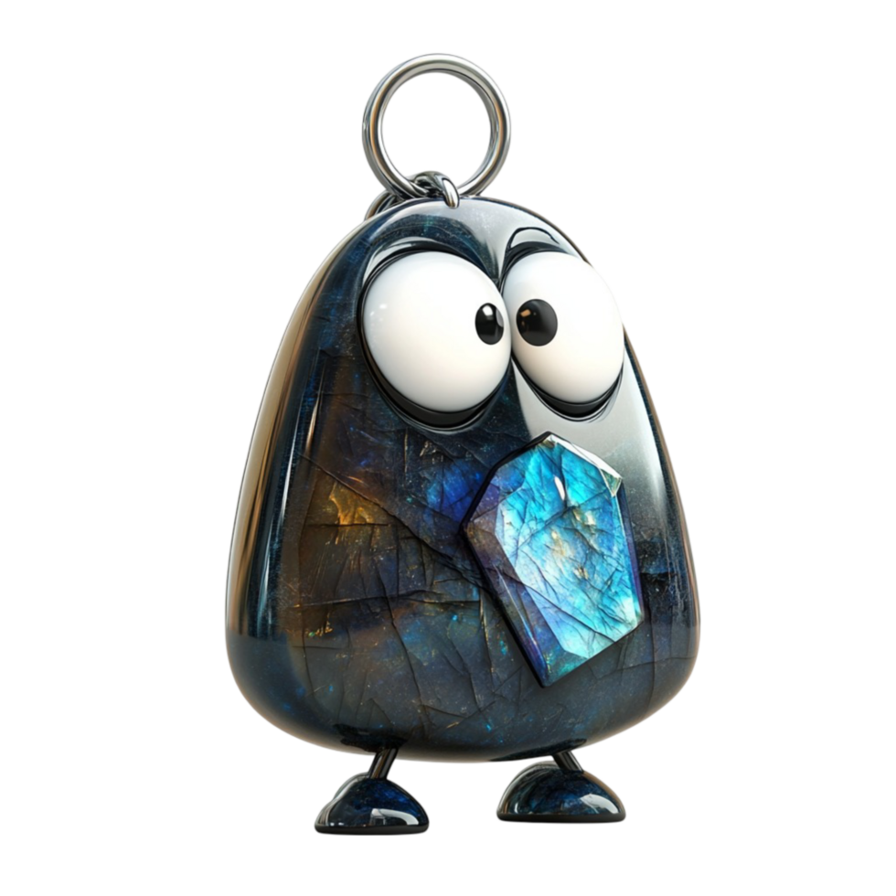 Cute Cartoon Character Black And White, Big Eyes, Expressive Face Transparent Background png