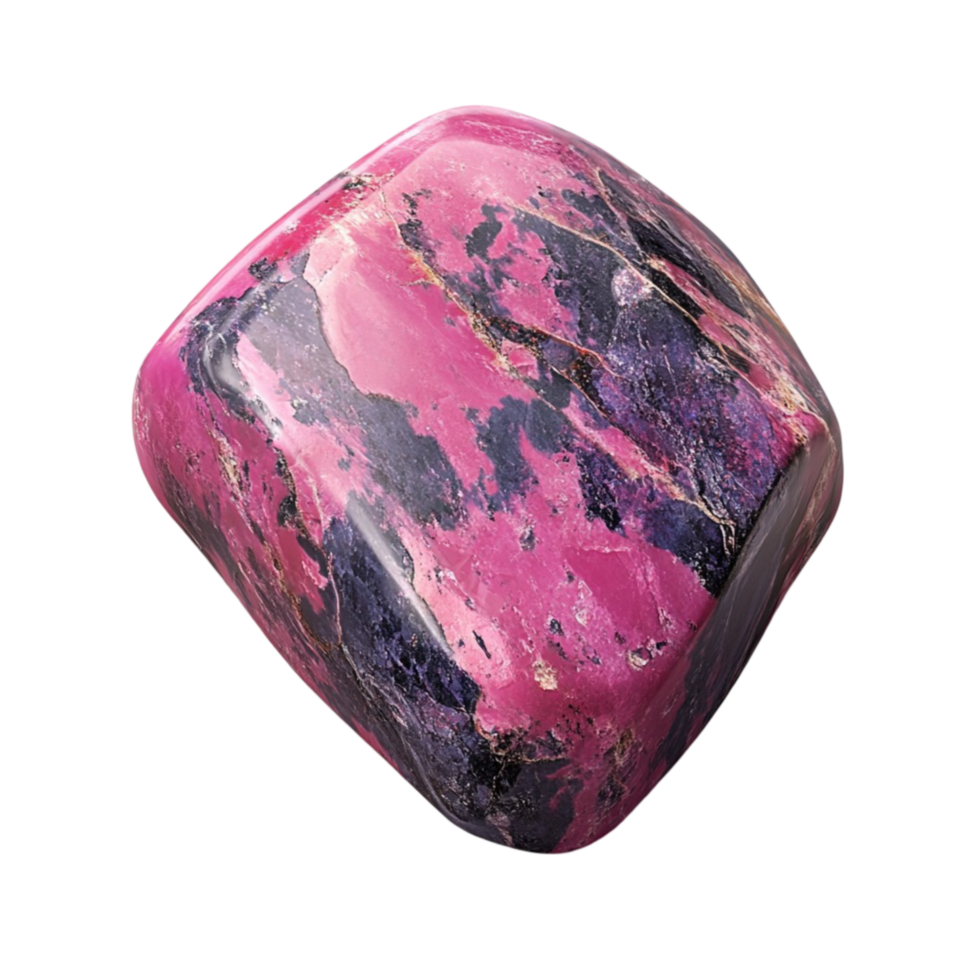 a pink marble with black and purple spots Isolated On Transparent Background png