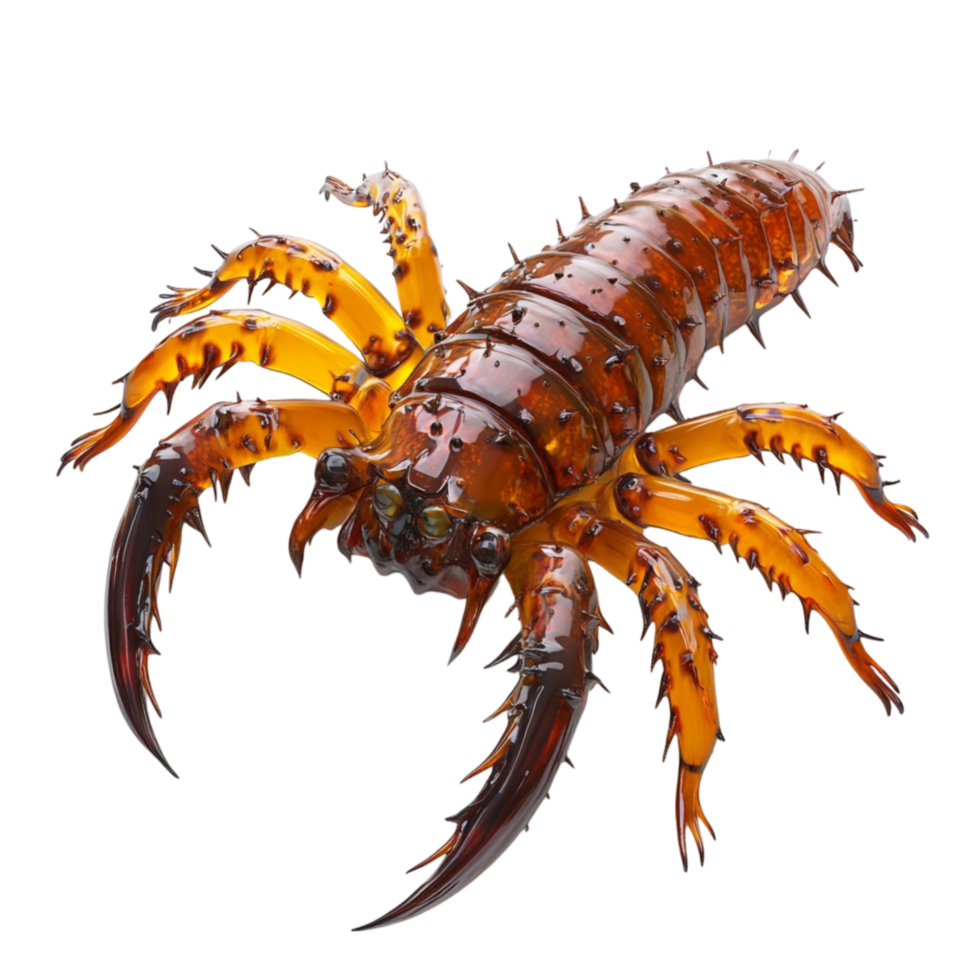 a scorpion with large claws and long legs Isolated Transparent Background png