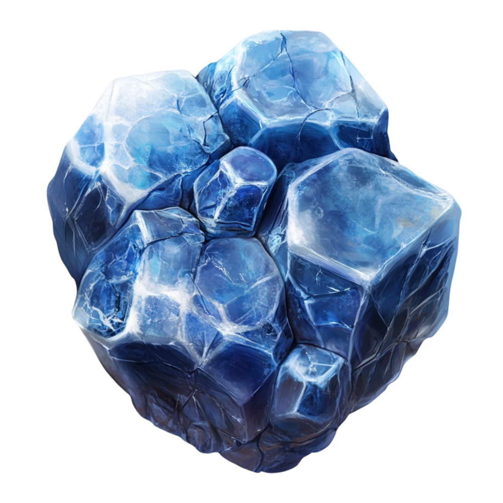 Stunning Sparkling Blue Garnet Gemstone Transparent Background png
