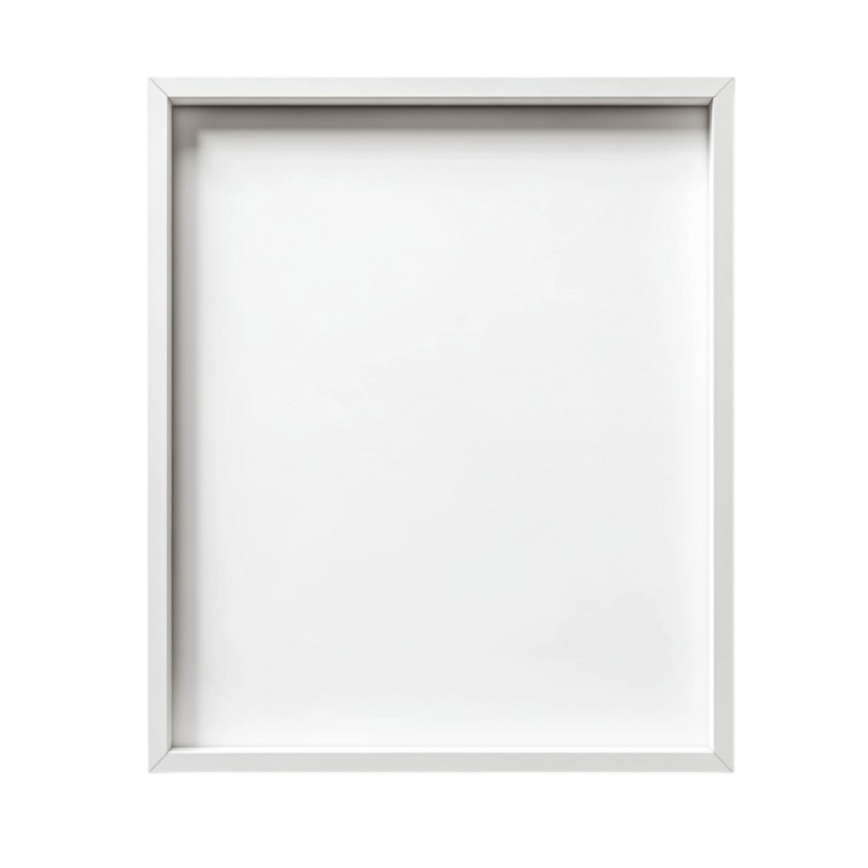 A simple modern minimalist transparent picture frame isolated on transparent background png