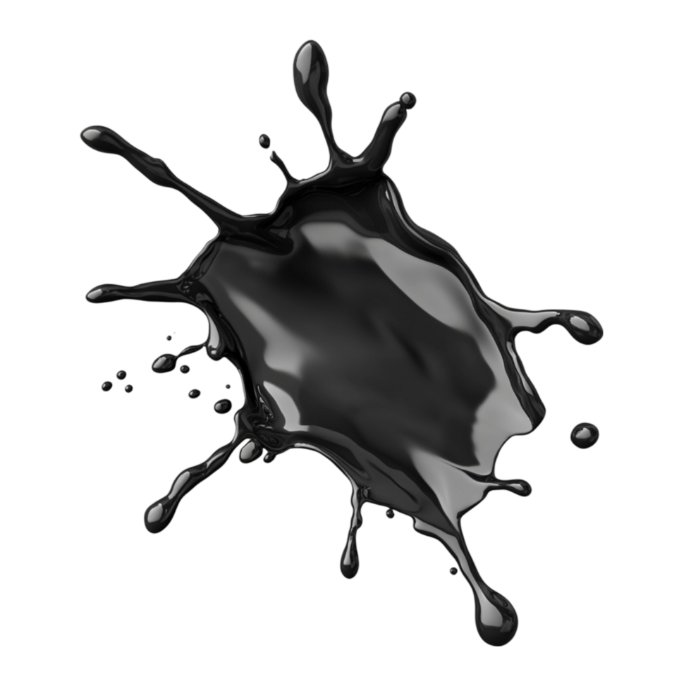 Black Liquid Splash Crown Effect, Dark Fluid Droplet Impact transparent background png