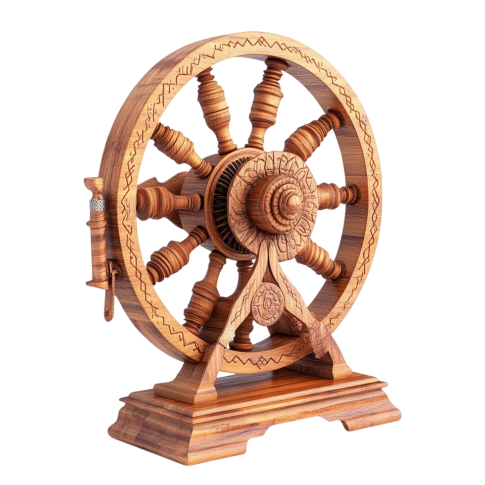 A wooden wheel is made of wood and has a wheel isolated on transparent background png