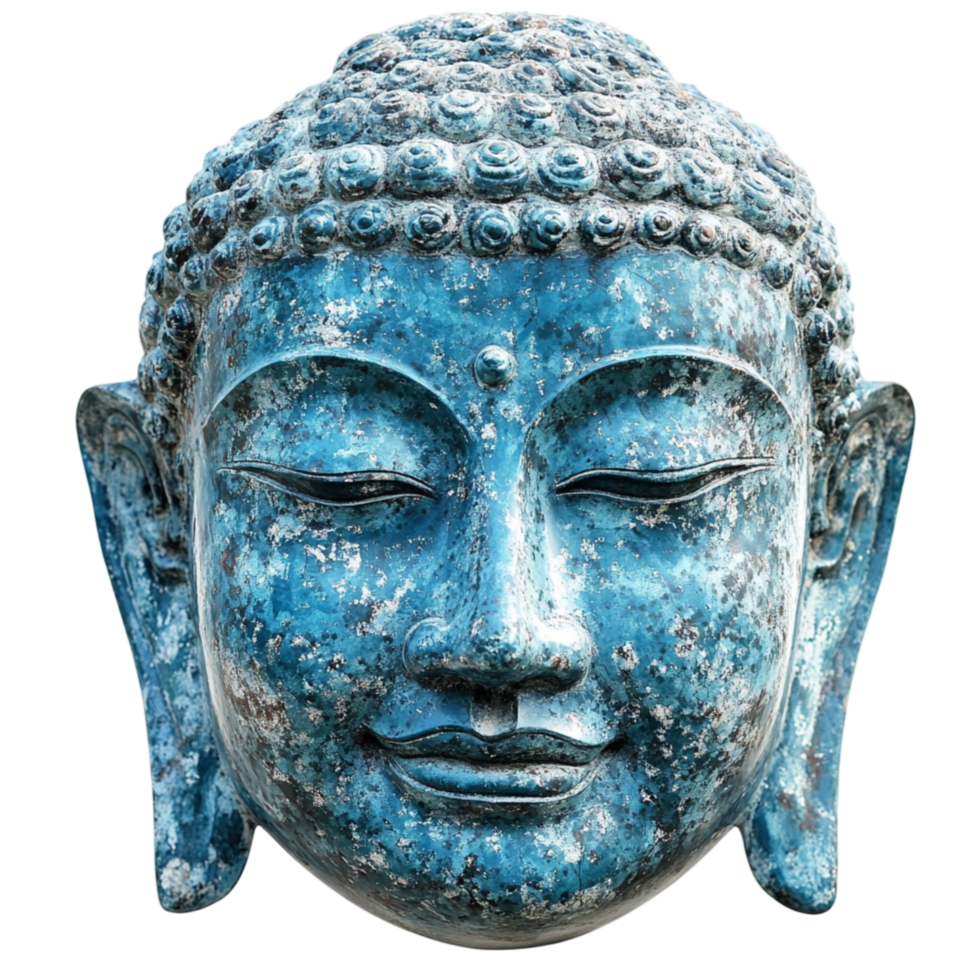 A statue of a buddha with the word buddha Isolated Transparent Background png