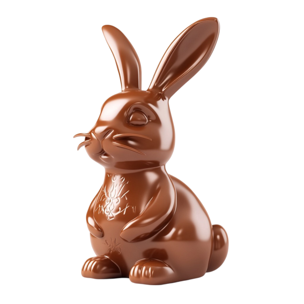 Chocolate Bunny Statue Easter Dessert Sweet Treat Transparent Background png