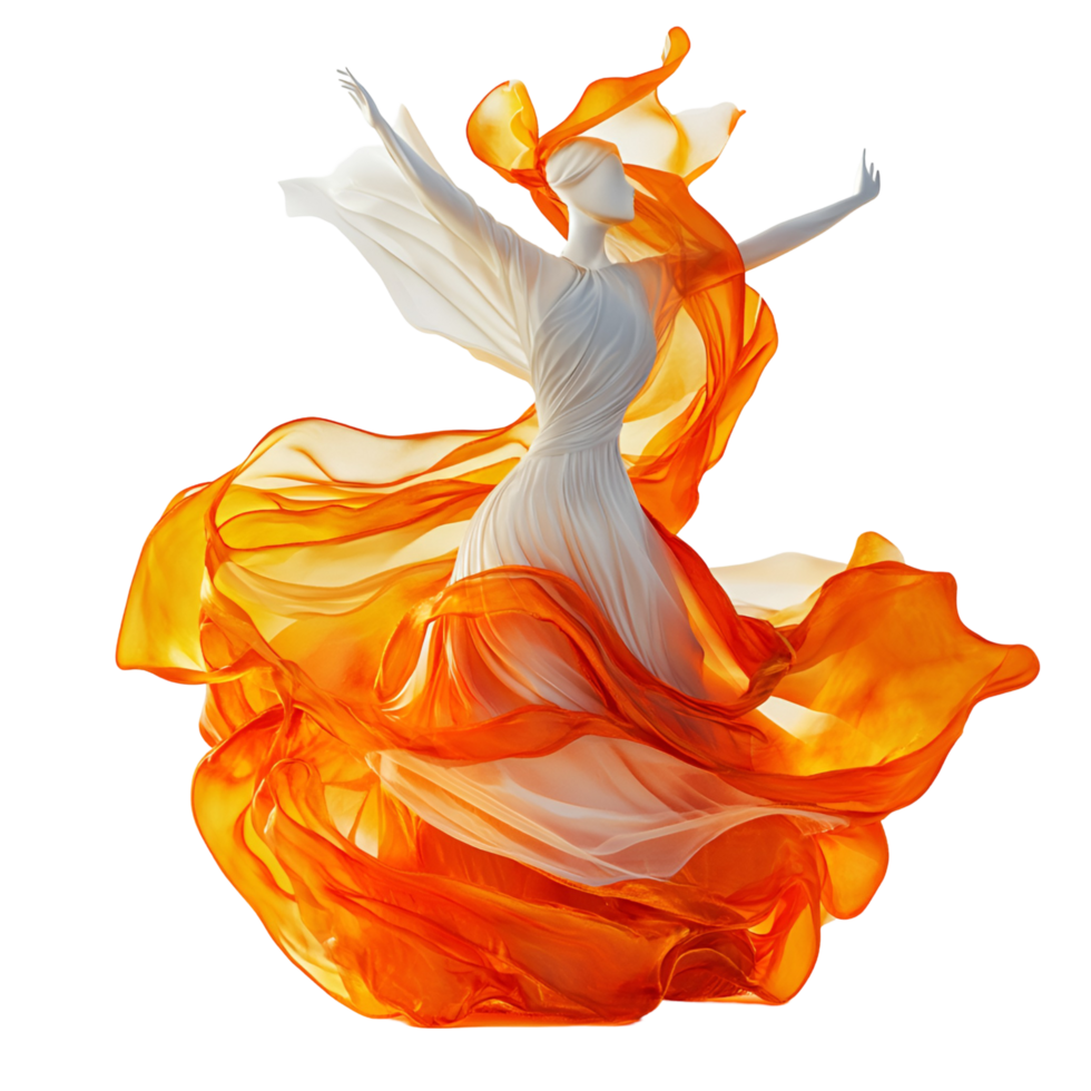 Stylish Summer Outfit With Flowing Garment Isolated On Transparent Background png