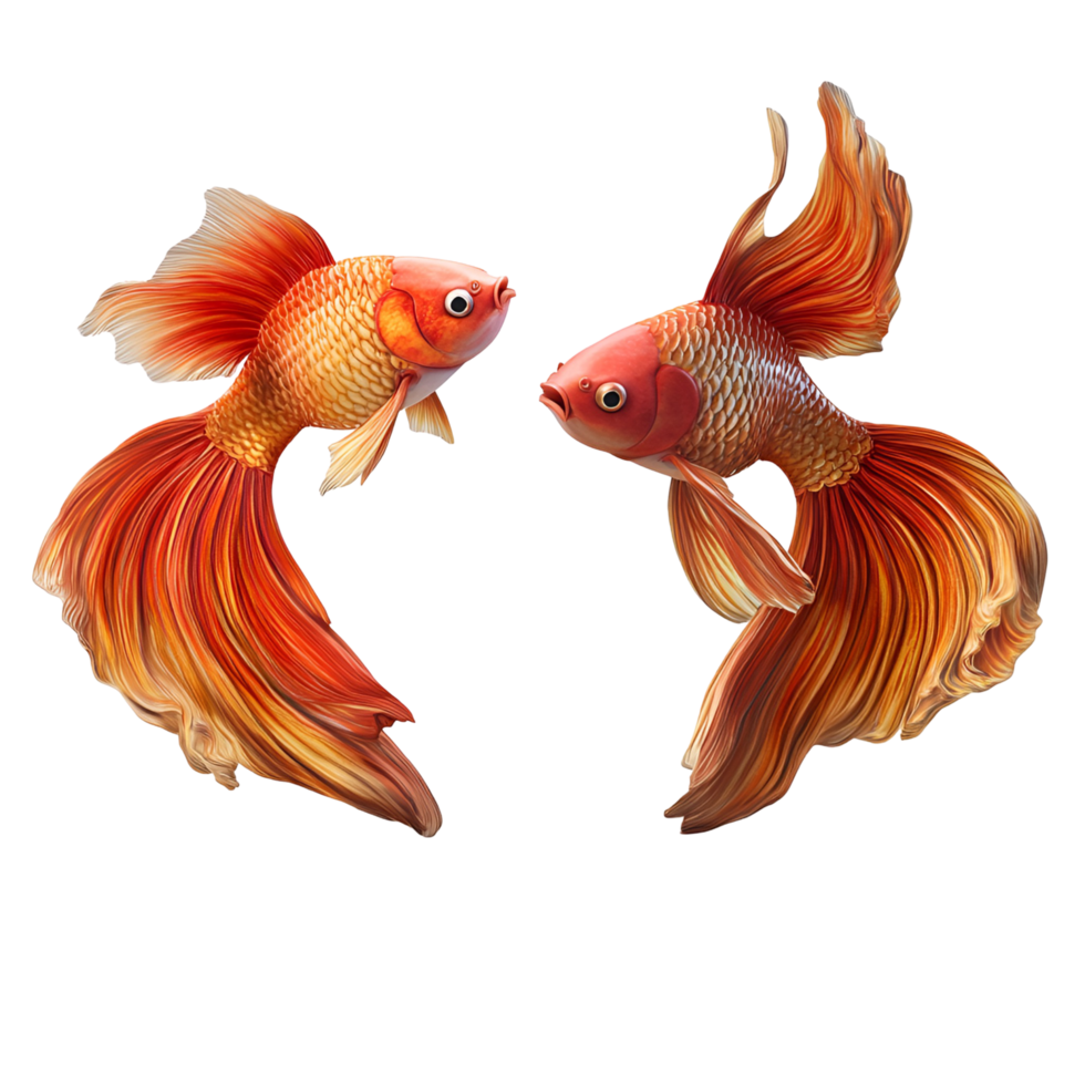Realistic Goldfish Motion Transparent Background png
