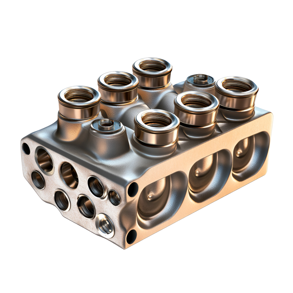 High Performance Engine Cylinder Head Isolated On Transparent Background png