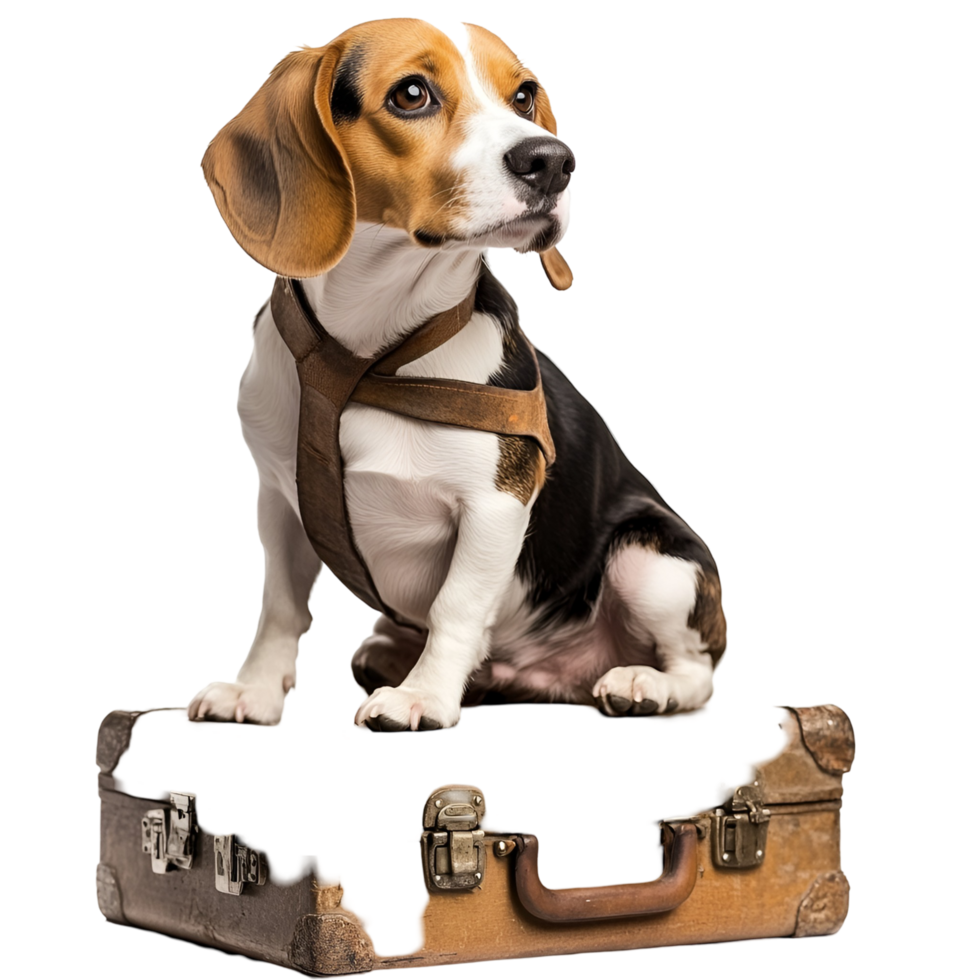 Cute Beagle Dog Smiling Happy Expression Transparent Background png
