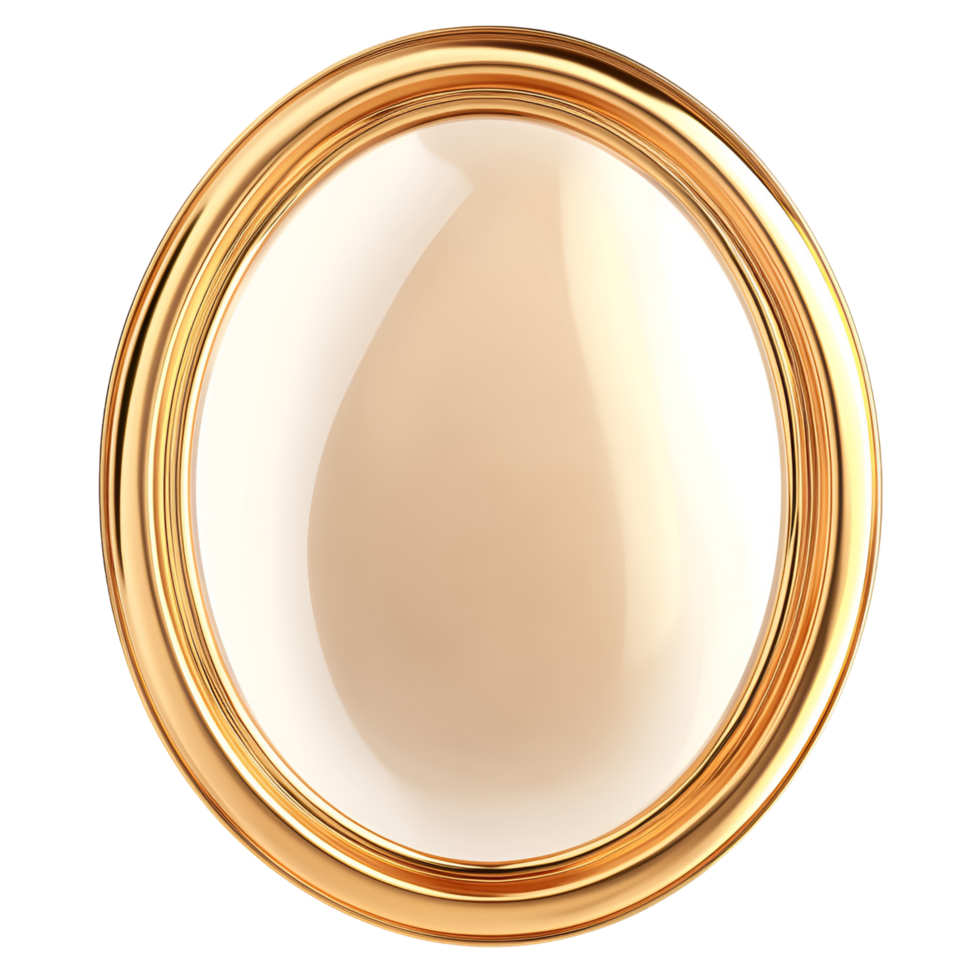 Elegant Golden Horned Egg isolated on transparent background png