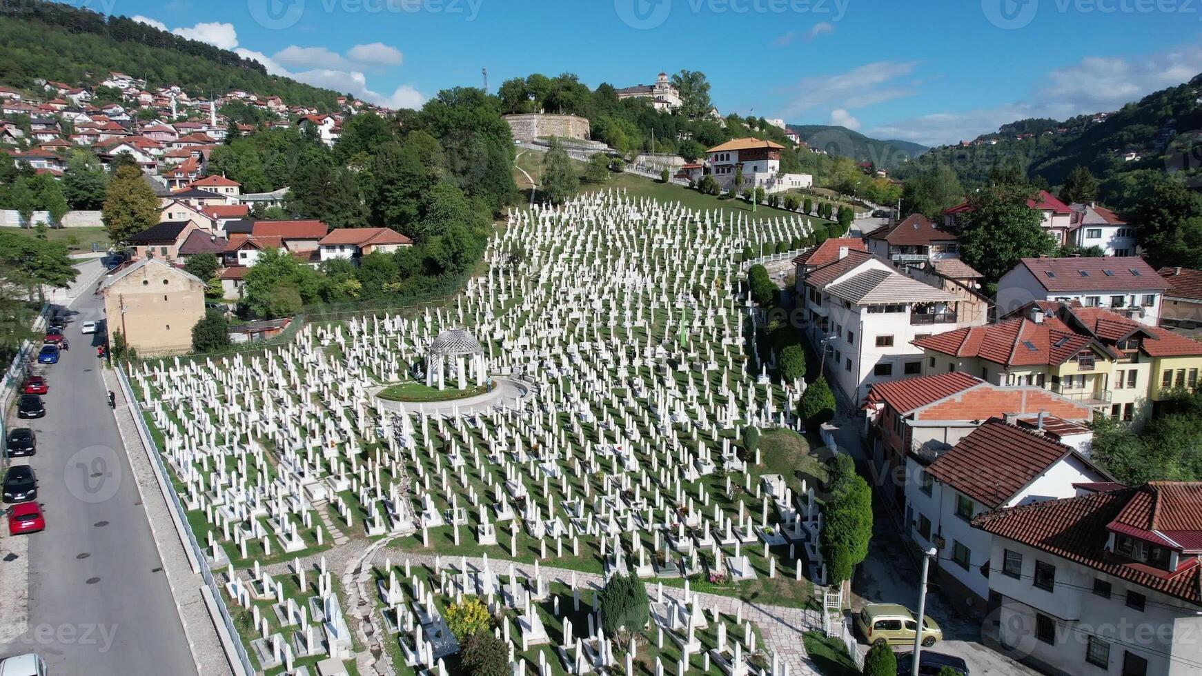 Aerial Sarajevo Graveyard photo
