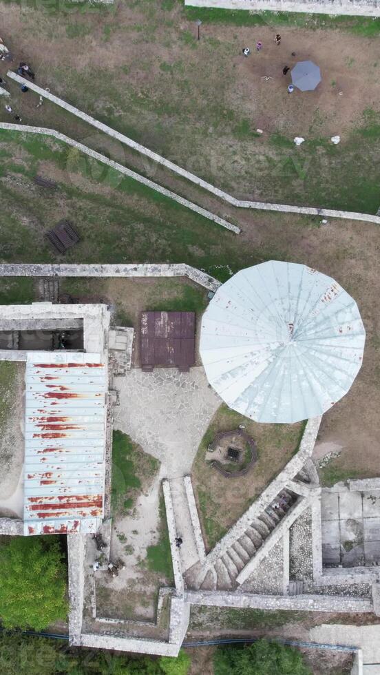 Aerial Stone Travnik Castle photo