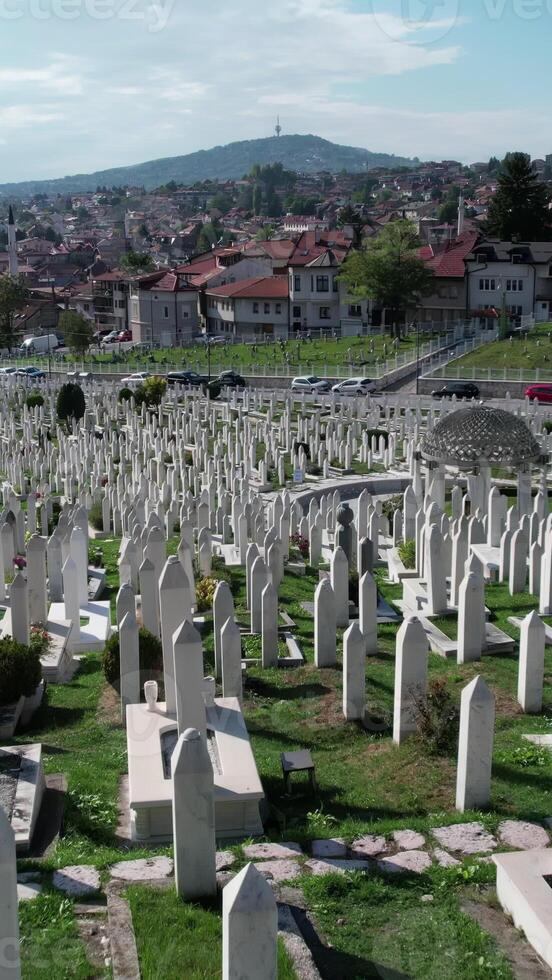 Aerial Bosnian Graveyard photo