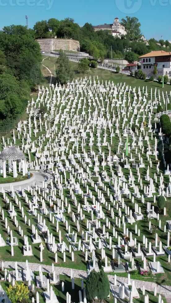 Aerial Sarajevo Graveyard photo