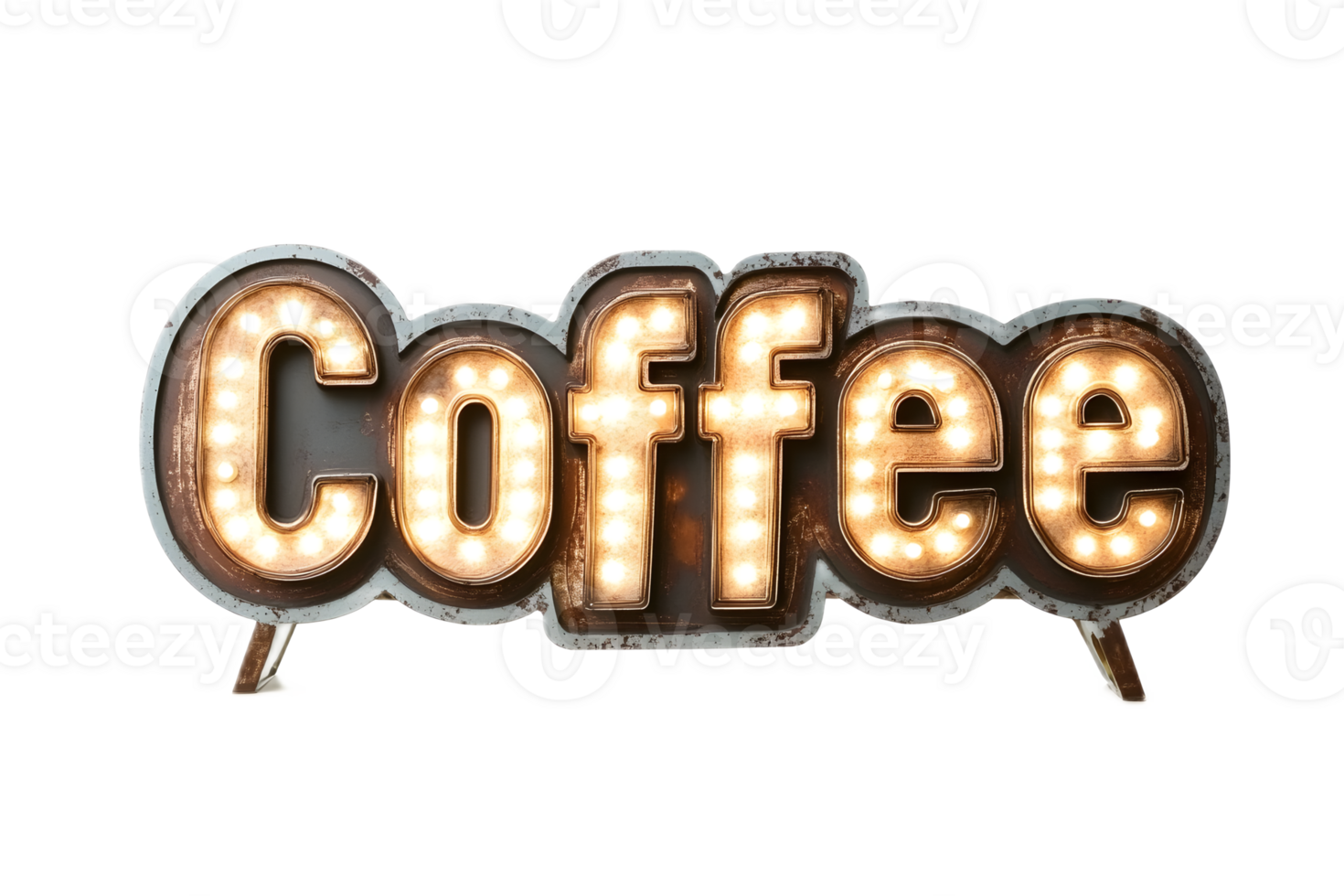 Illuminated LED Coffee Sign for Cafe or Restaurant Branding png