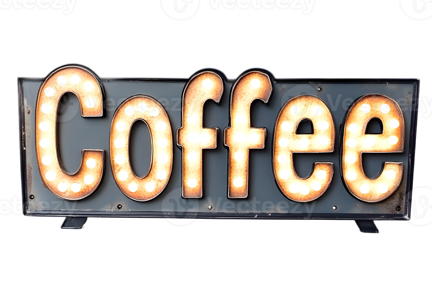 Illuminated LED Coffee Sign for Cafe Restaurant or Retail Display png