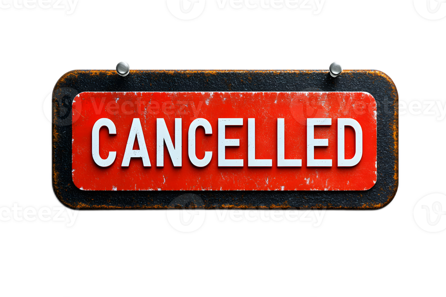 Attention Grabbing Red Canceled Sign Indicating Postponed Plan or Event png