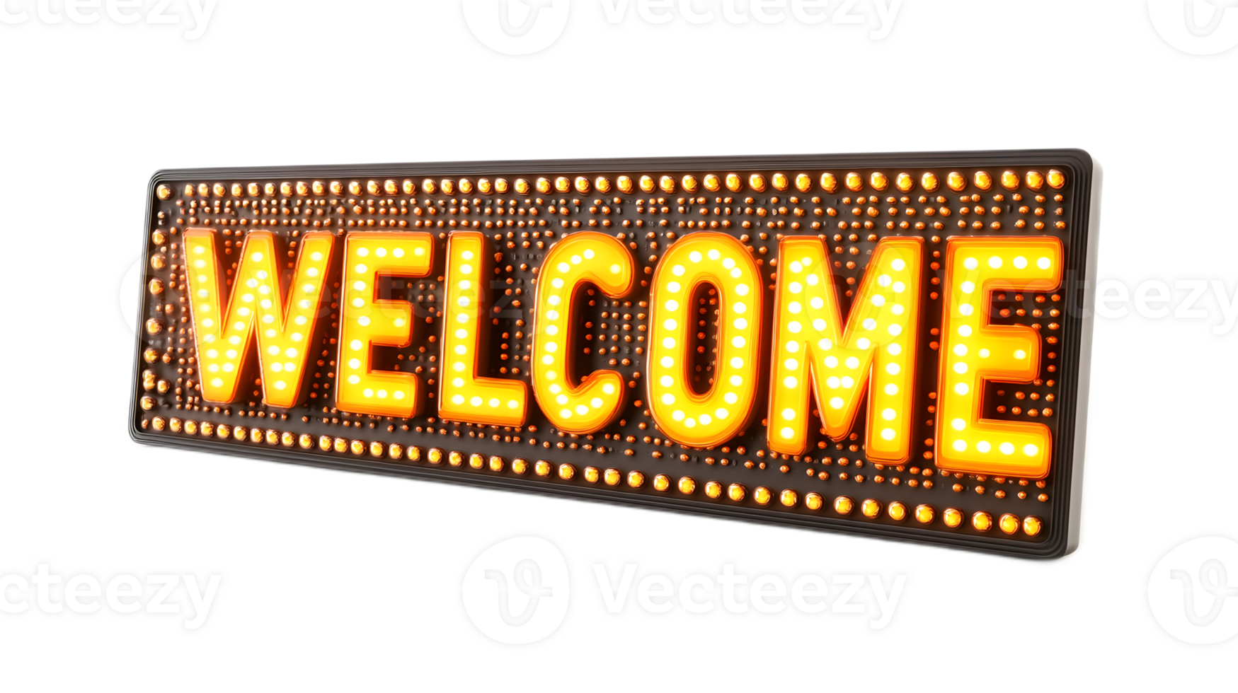 Bright Illuminated LED Welcome Sign for Retail Hotel or Event Entrance png
