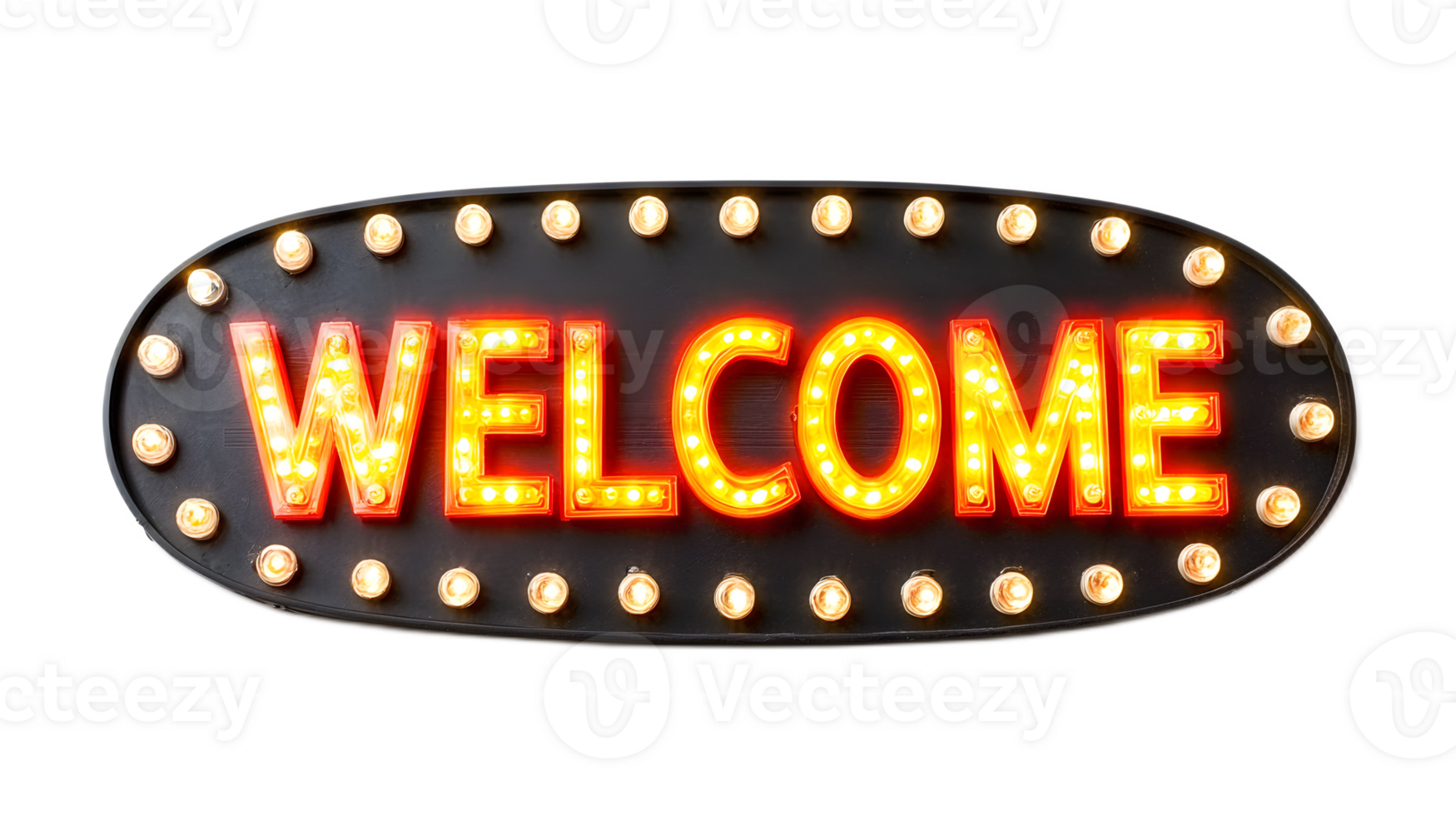 Vibrant Illuminated Welcome LED Sign for Business Entrance or Retail Storefront png