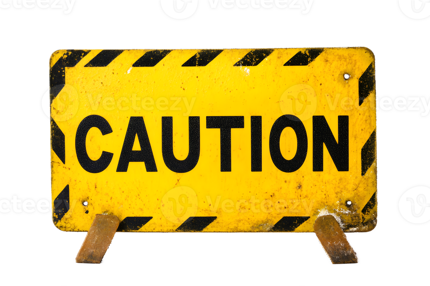 Caution Warning Sign on Yellow and Black Backdrop for Construction Site or Roadwork Safety png