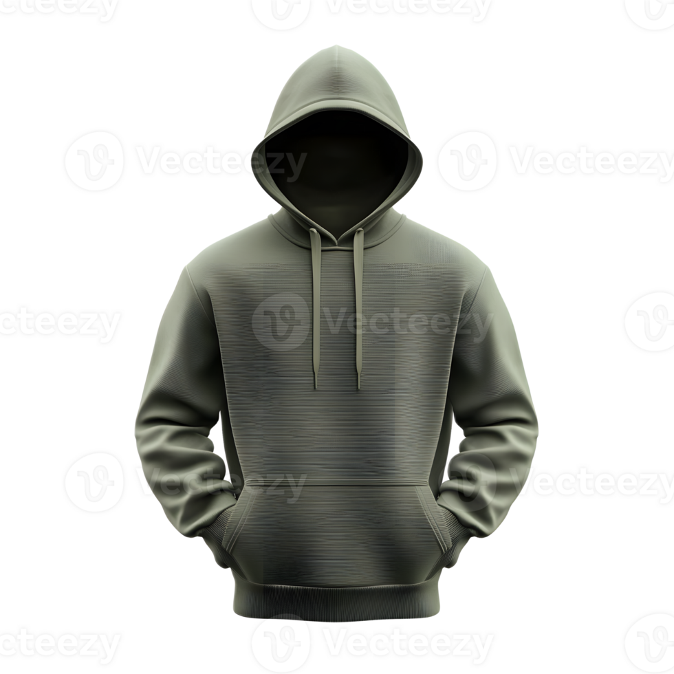 Blank Grey Hoodie Mockup in Minimalist Studio Setting png
