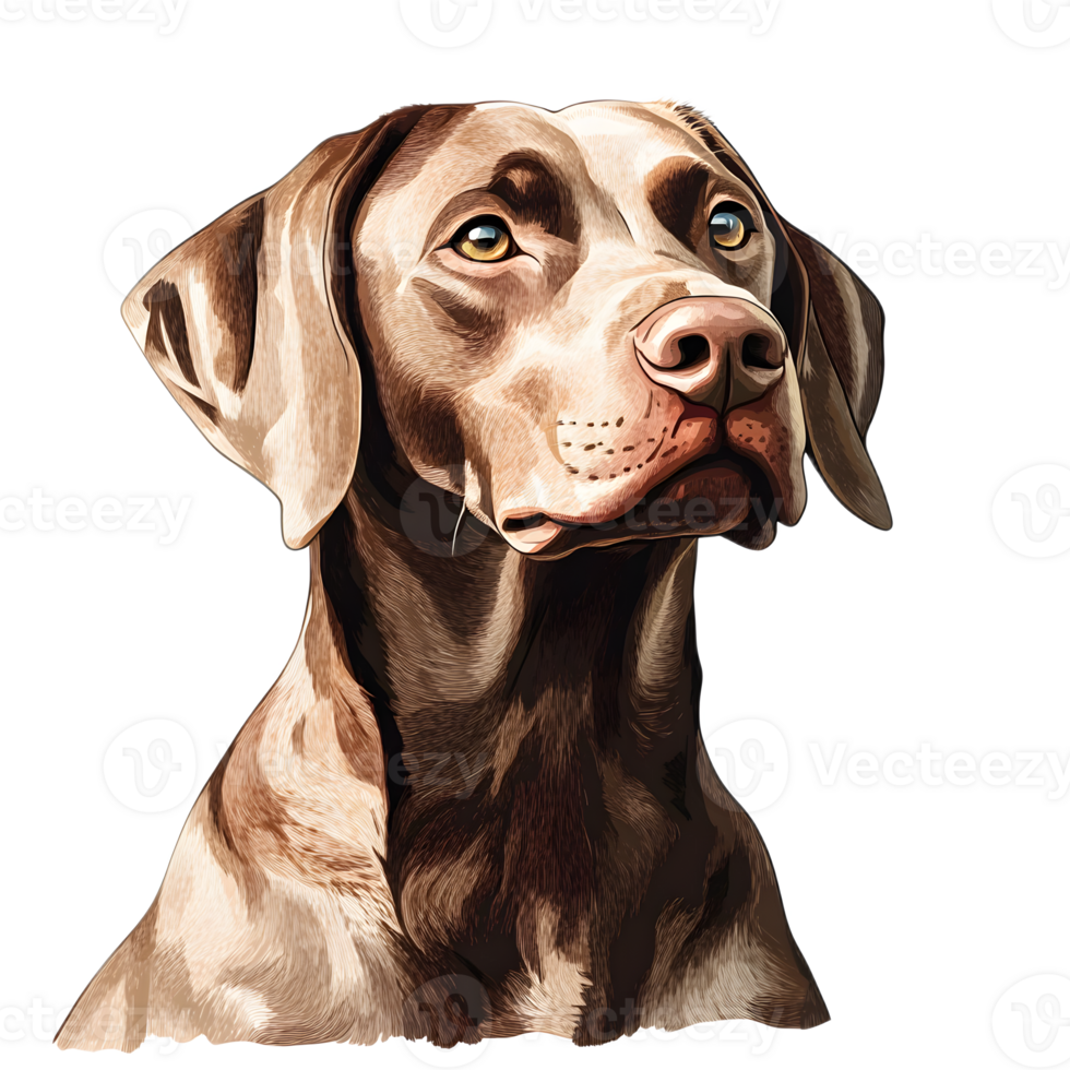 Captivating Close Up Portrait of a Loyal and Friendly Brown Retriever Dog png