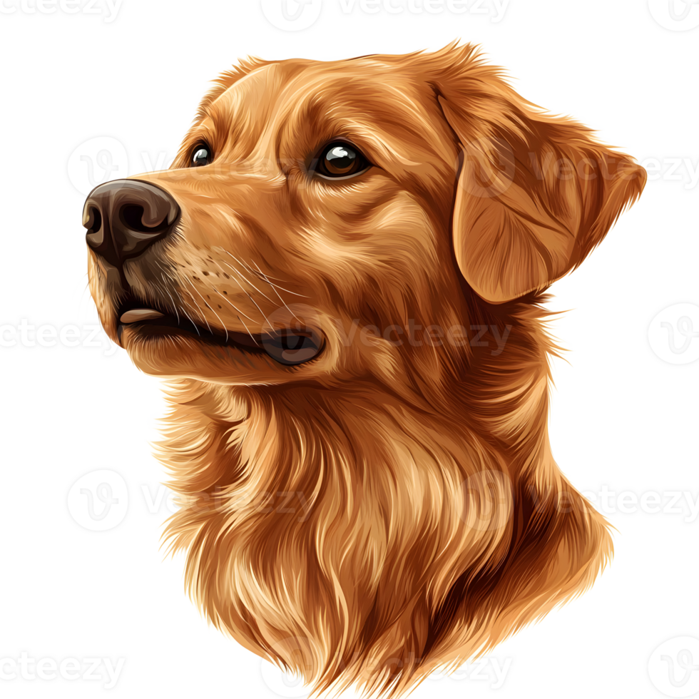 Captivating Portrait of a Golden Retriever Puppy with Friendly Expression png