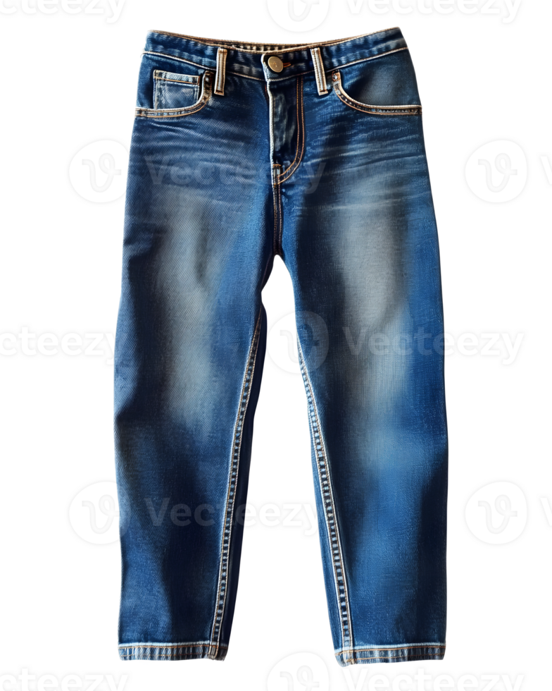 Comfortable and Versatile Blue Denim Jeans with Classic Design for Casual Everyday Styling png